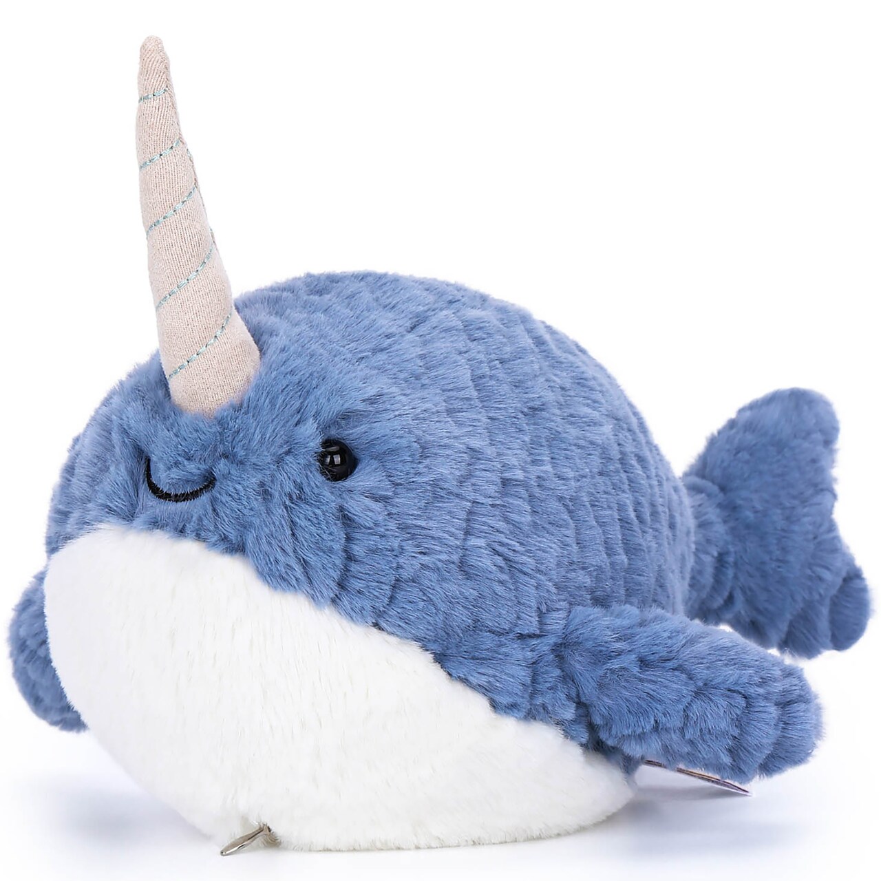 McHugs: Ocean Series - Narwhal Henry - 6" Blue & White Stuffed Animal Plush, Soft Weighted Cuddle Toy, Cozy Comfort Play Companion, Baby-Toddler-Kids